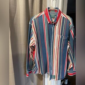 Striped Multicolor Men's Shirt Sz lg